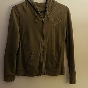 Sonoma Olive green graphic hoodie Sz M